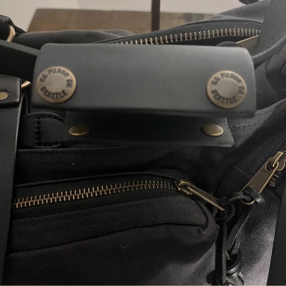 Filson 48hr Tin Cloth Duffel Bag Trolly Strap Bridle Leather Timeless Unisex - Picture 11 of 16